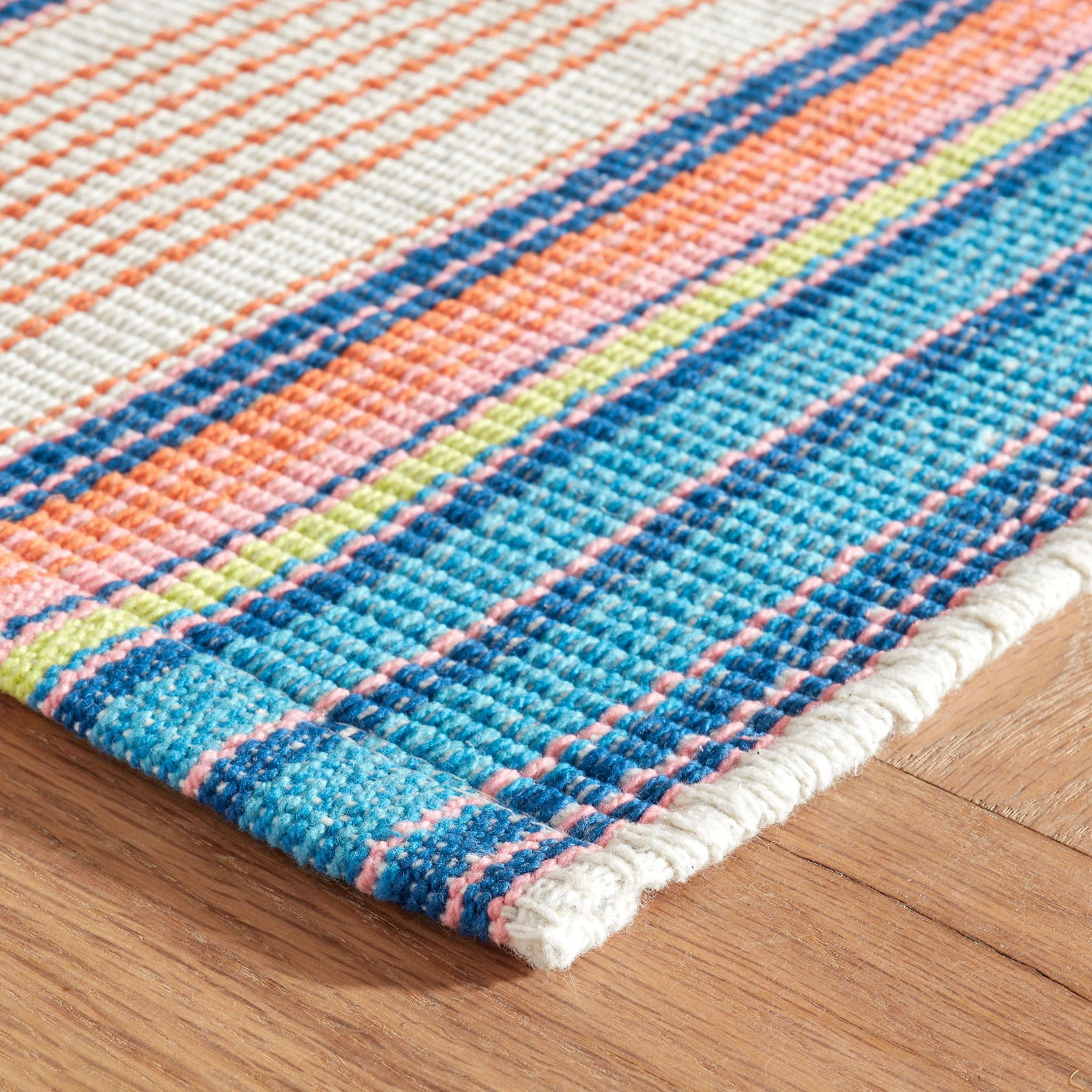 Sloane Stripe Handwoven Cotton Rug