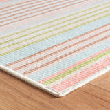 Ana Ticking Machine Washable Rug