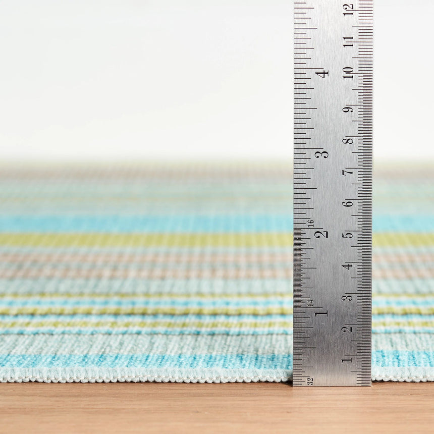 Aquinnah Ticking Machine Washable Rug