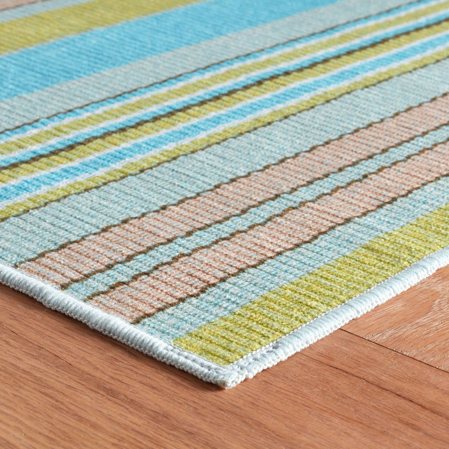 Aquinnah Ticking Machine Washable Rug