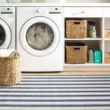 Awning Stripe Machine Washable Rug