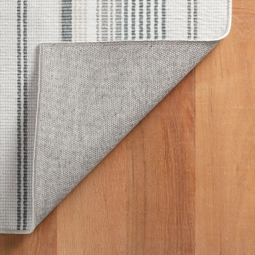 Gradation Ticking Machine Washable Rug