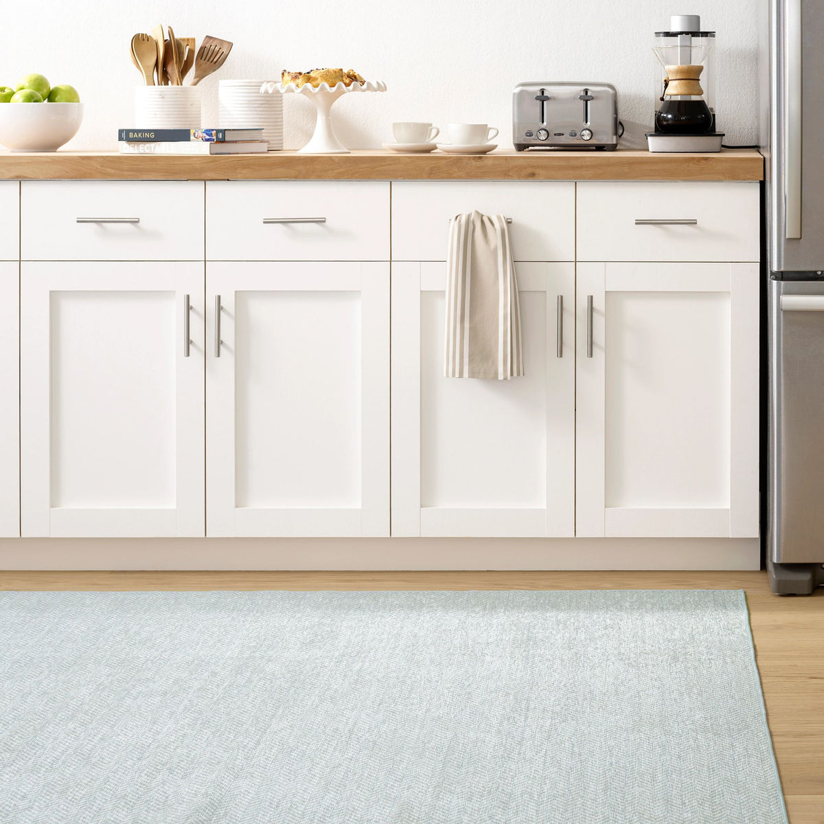 Herringbone Machine Washable Rug