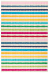 Rainbow Stripe Machine Washable Rug