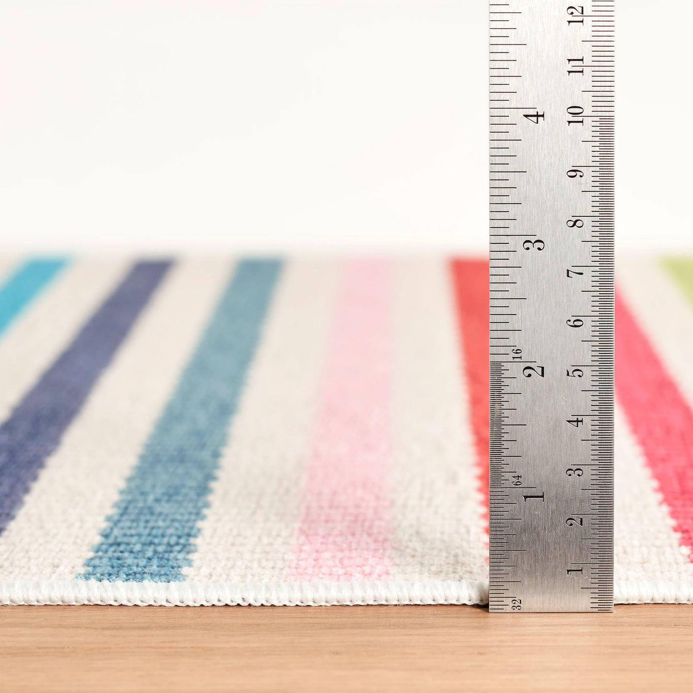 Rainbow Stripe Machine Washable Rug