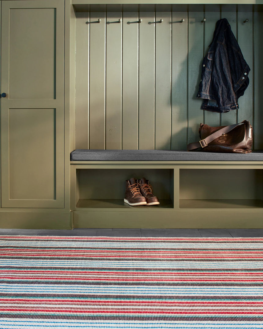 Ranch Stripe Machine Washable Rug
