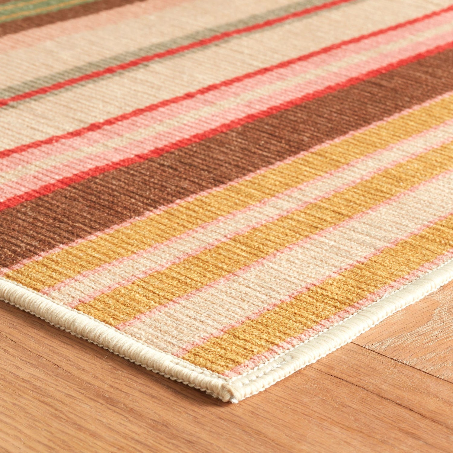 Sienna Stripe Machine Washable Rug