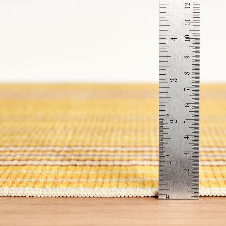 Sunflower Ticking Machine Washable Rug