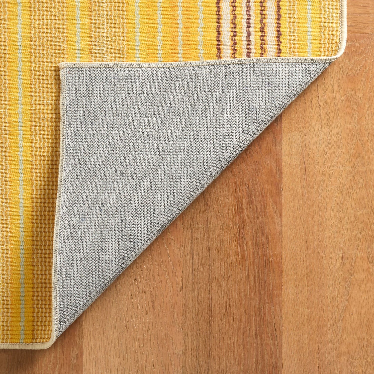 Sunflower Ticking Machine Washable Rug