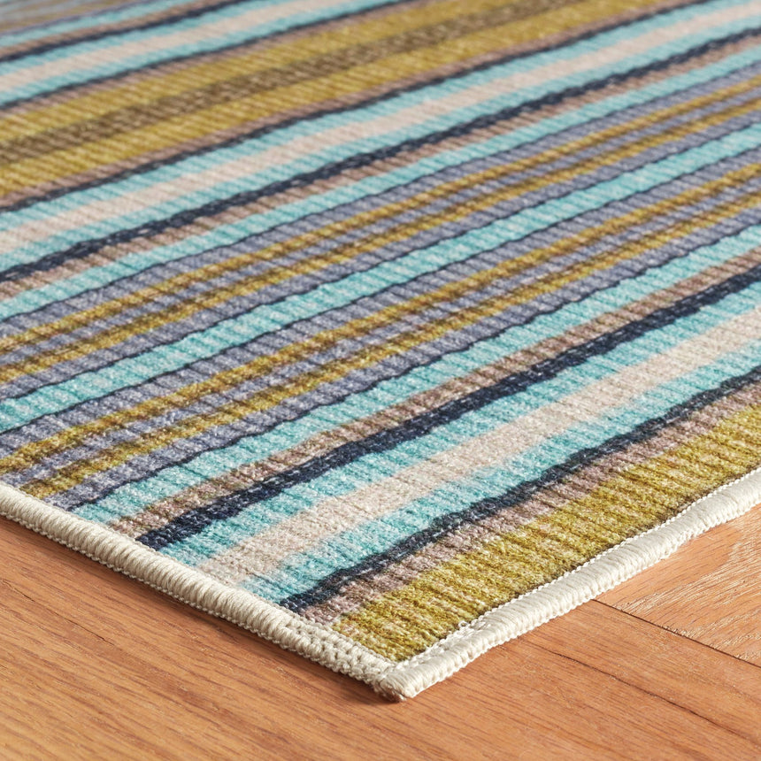 Treehouse Stripe Machine Washable Rug