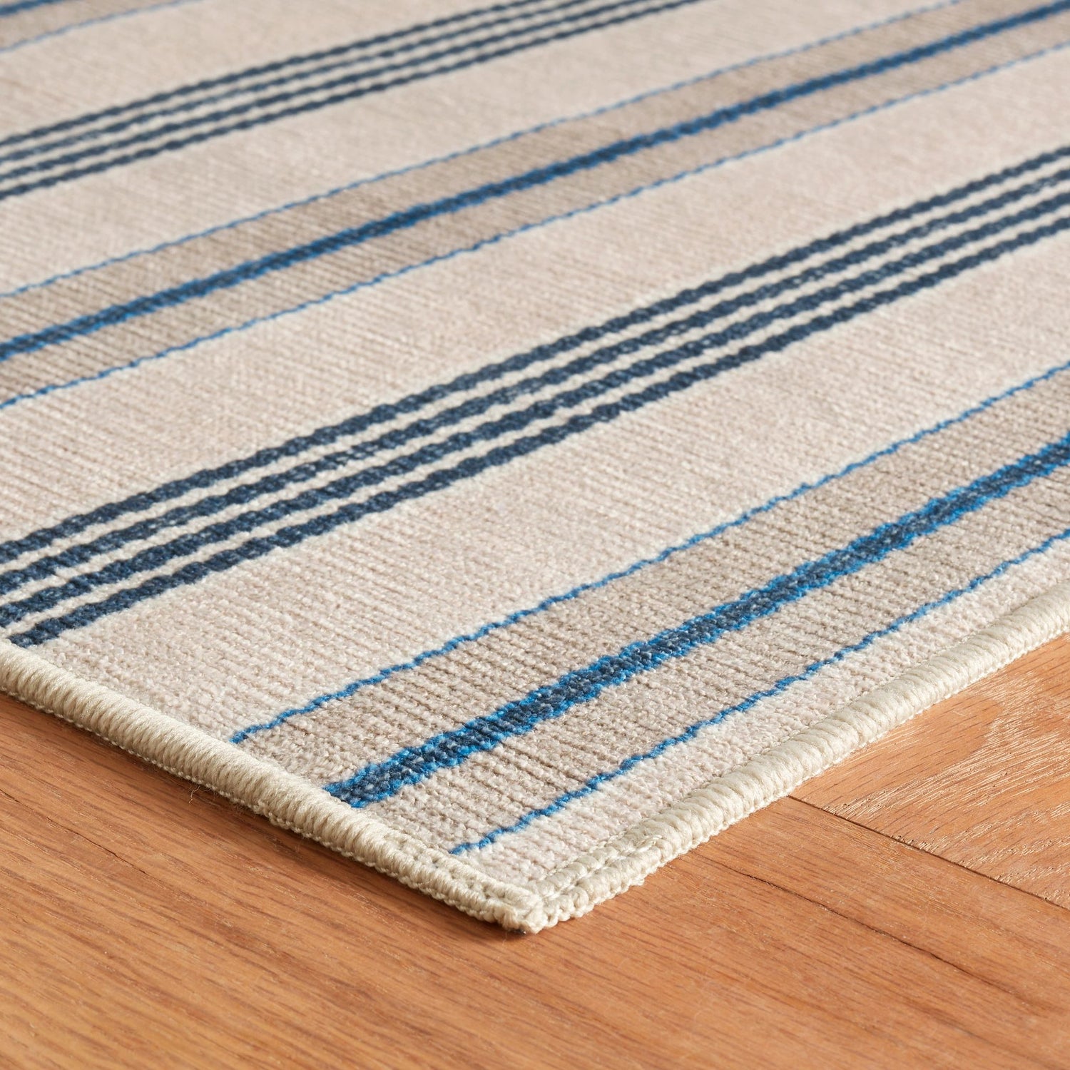 Nimes Ticking Machine Washable Rug