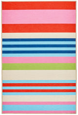 Beach Stripe Machine Washable Rug