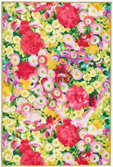 Chamomile Cluster Machine Washable Rug