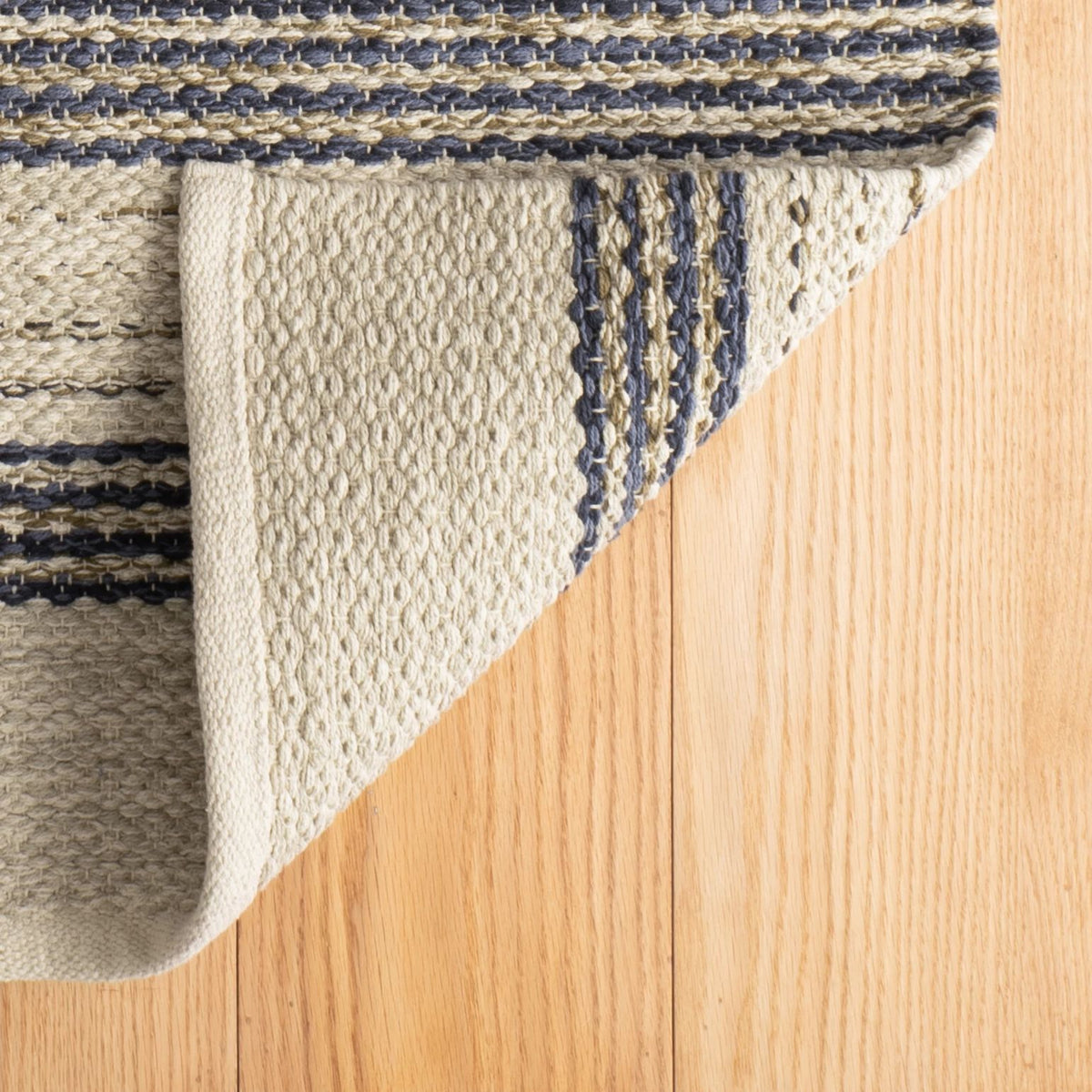Cielo Stripe Handwoven Cotton Rug