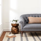 Cielo Stripe Handwoven Cotton Rug