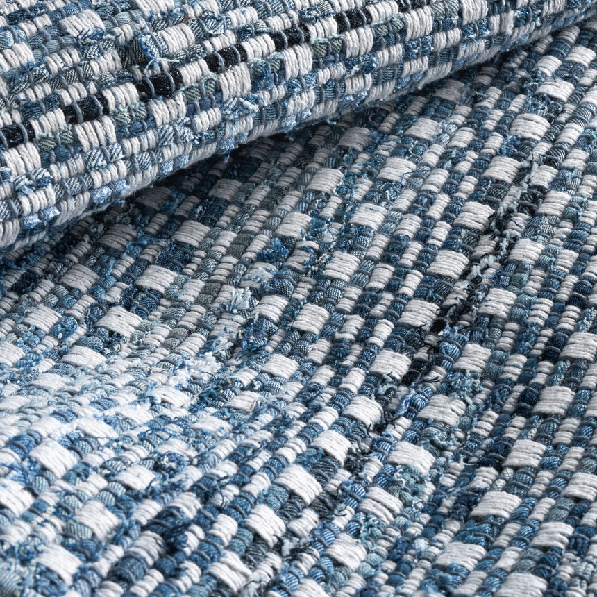 Denim Stone Handwoven Cotton Rug