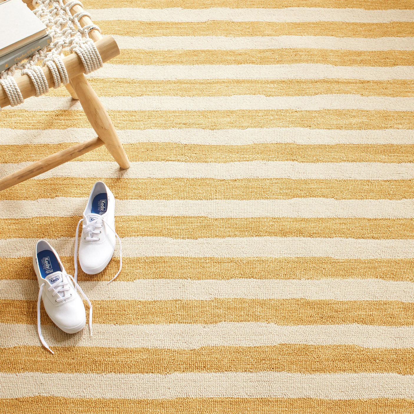 Silas Stripe Hand Micro Hooked Wool Rug