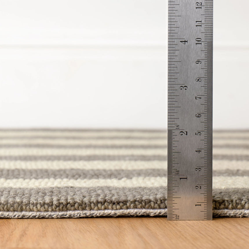 Silas Stripe Hand Micro Hooked Wool Rug