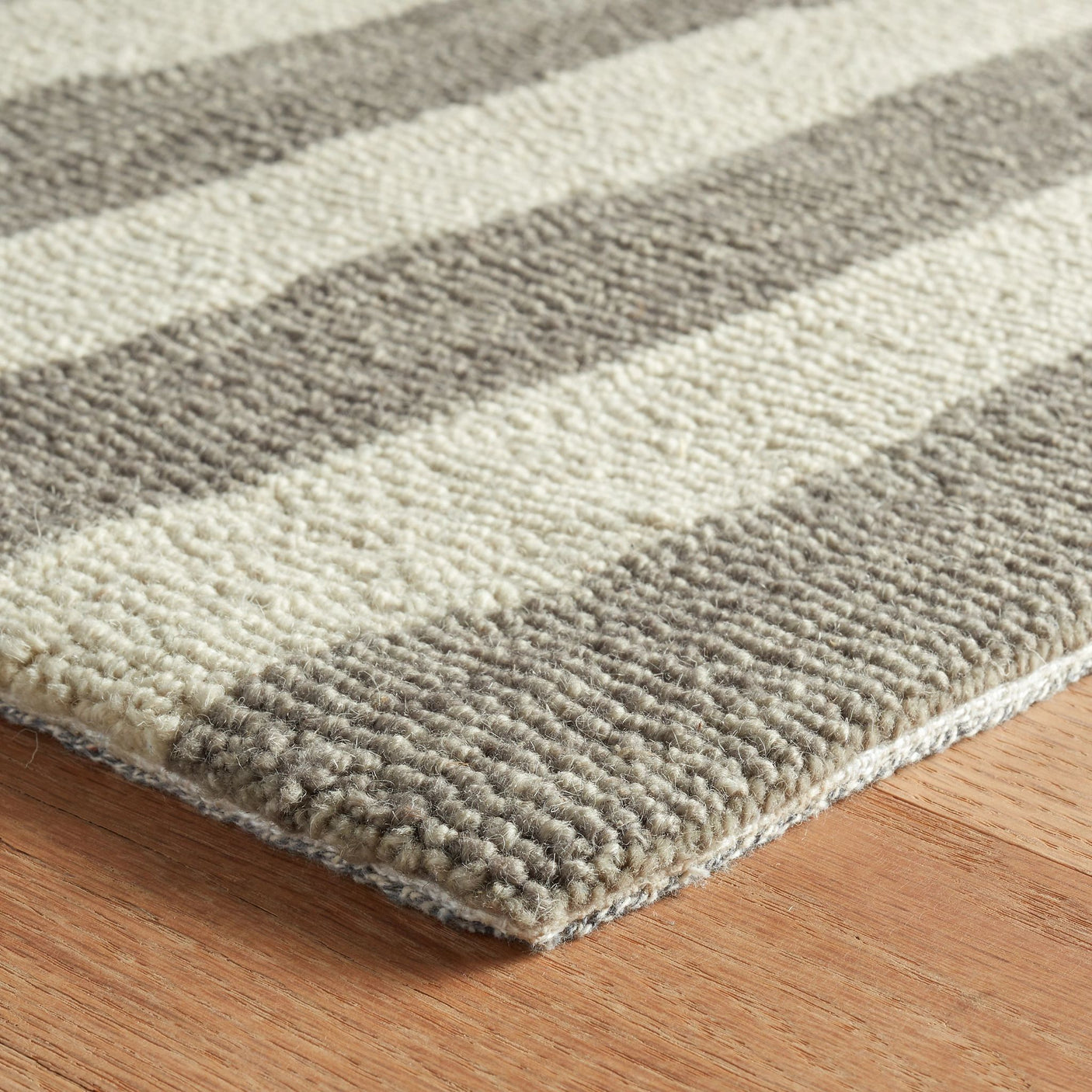 Silas Stripe Hand Micro Hooked Wool Rug