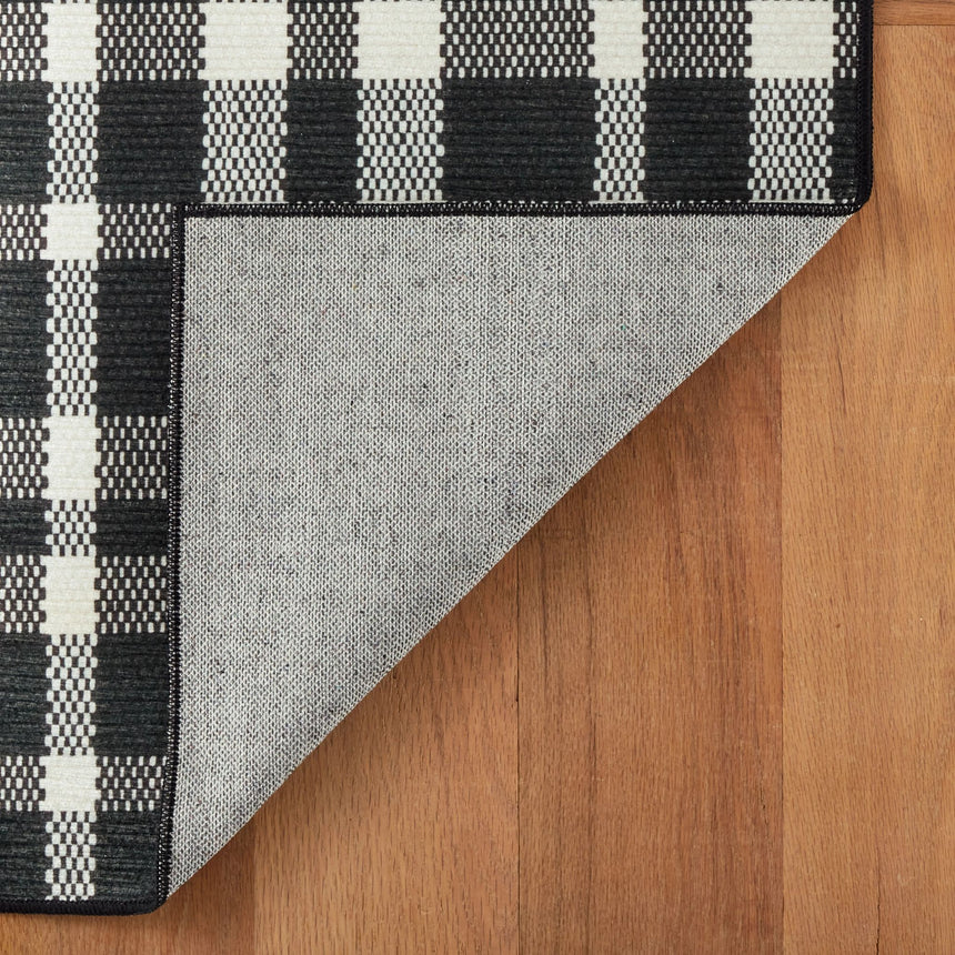 Houston Plaid Machine Washable Rug