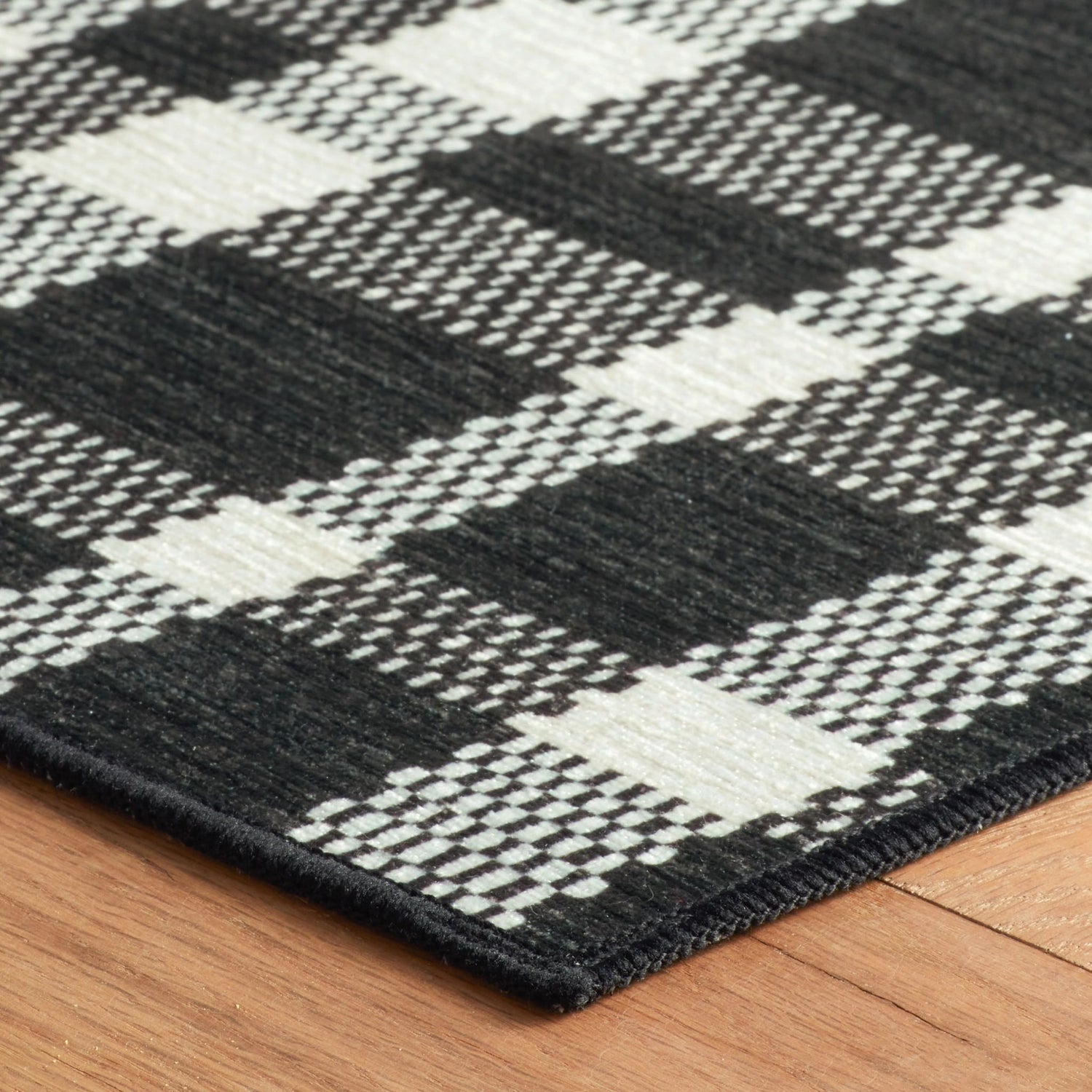 Houston Plaid Machine Washable Rug