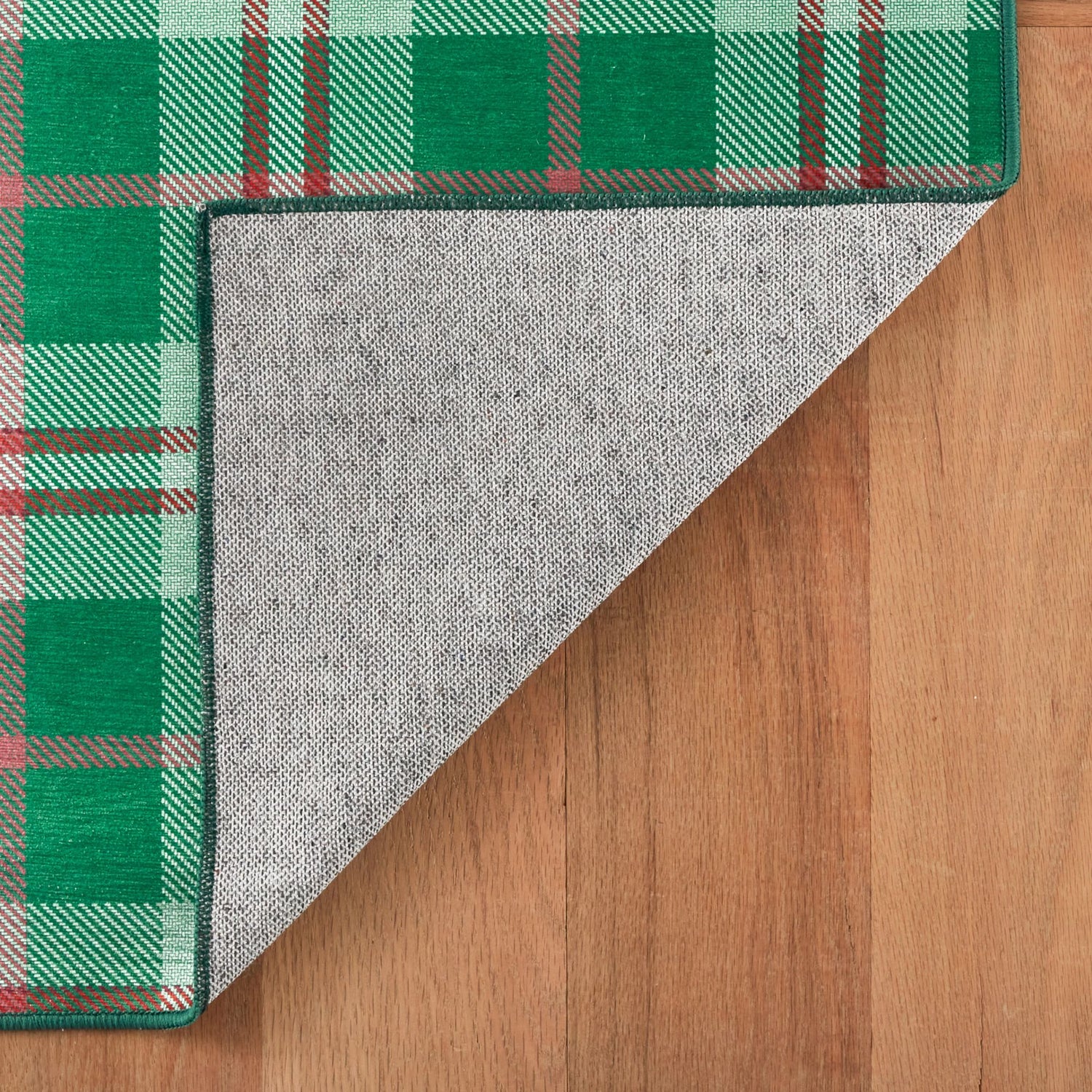 Jolly Plaid Machine Washable Rug