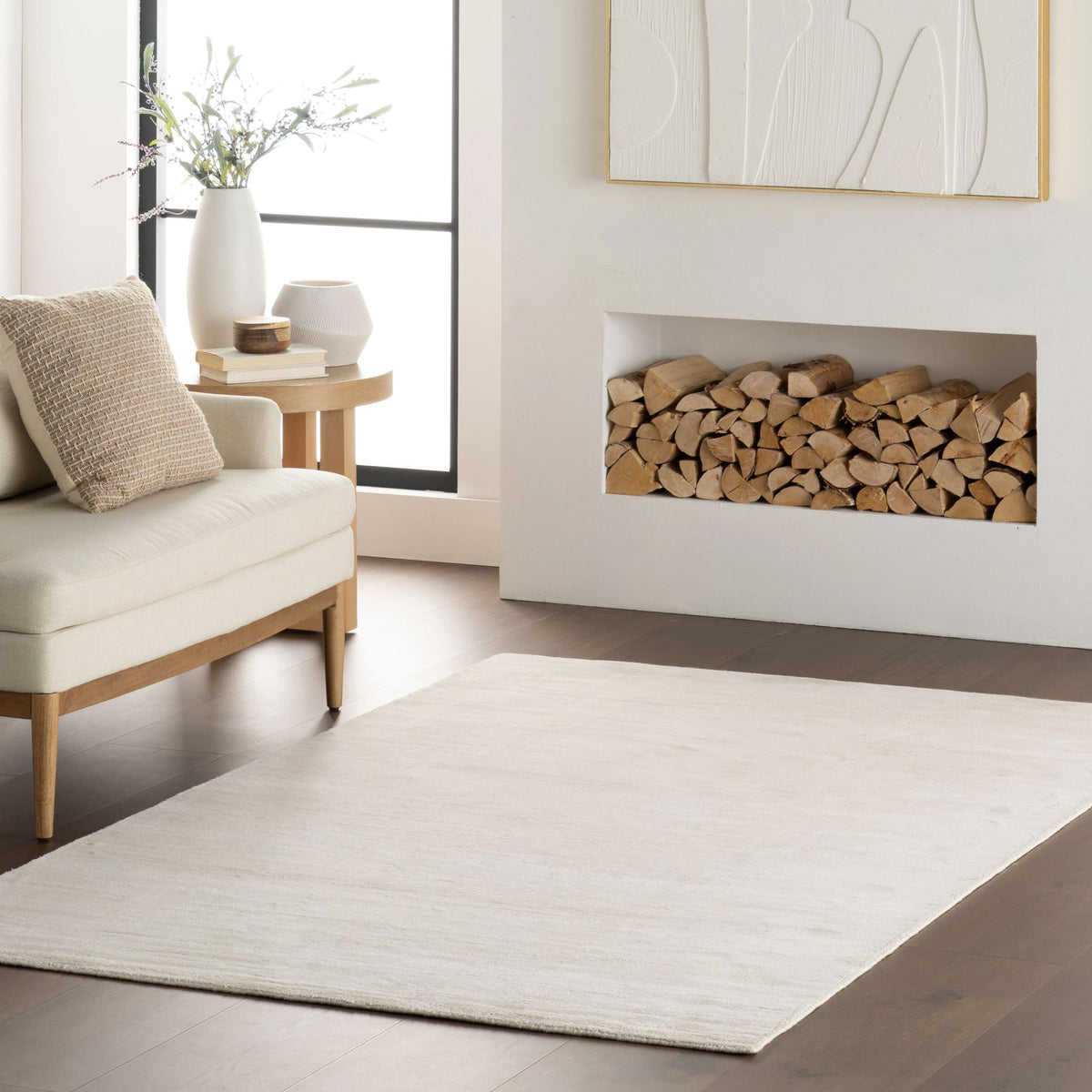 Alva Hand Loom Knotted Viscose Rug