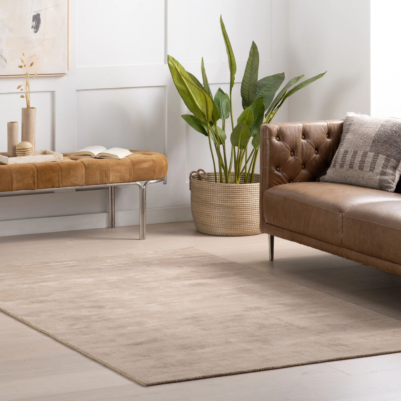 Alva Hand Loom Knotted Viscose Rug