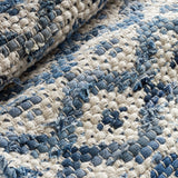 Denim Rag Diamond Handwoven Cotton Rug