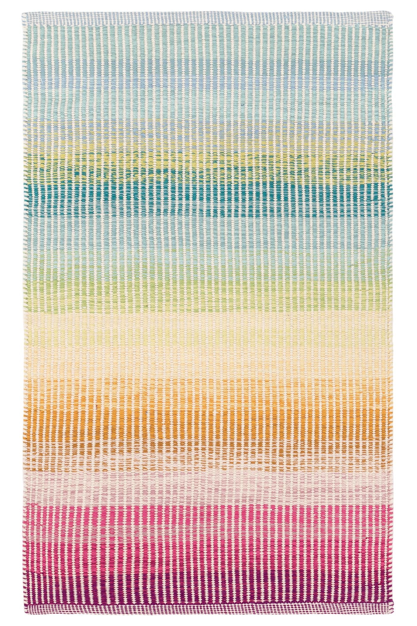 Watercolor Horizon Handwoven Cotton Rug