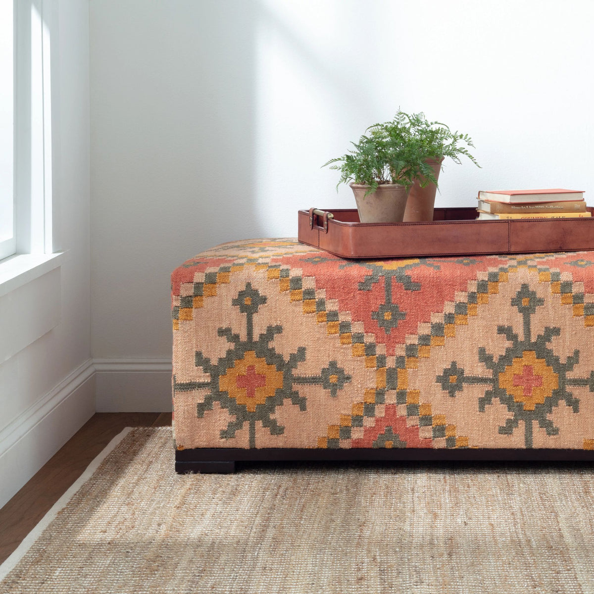 Gridwork Handwoven Jute Rug
