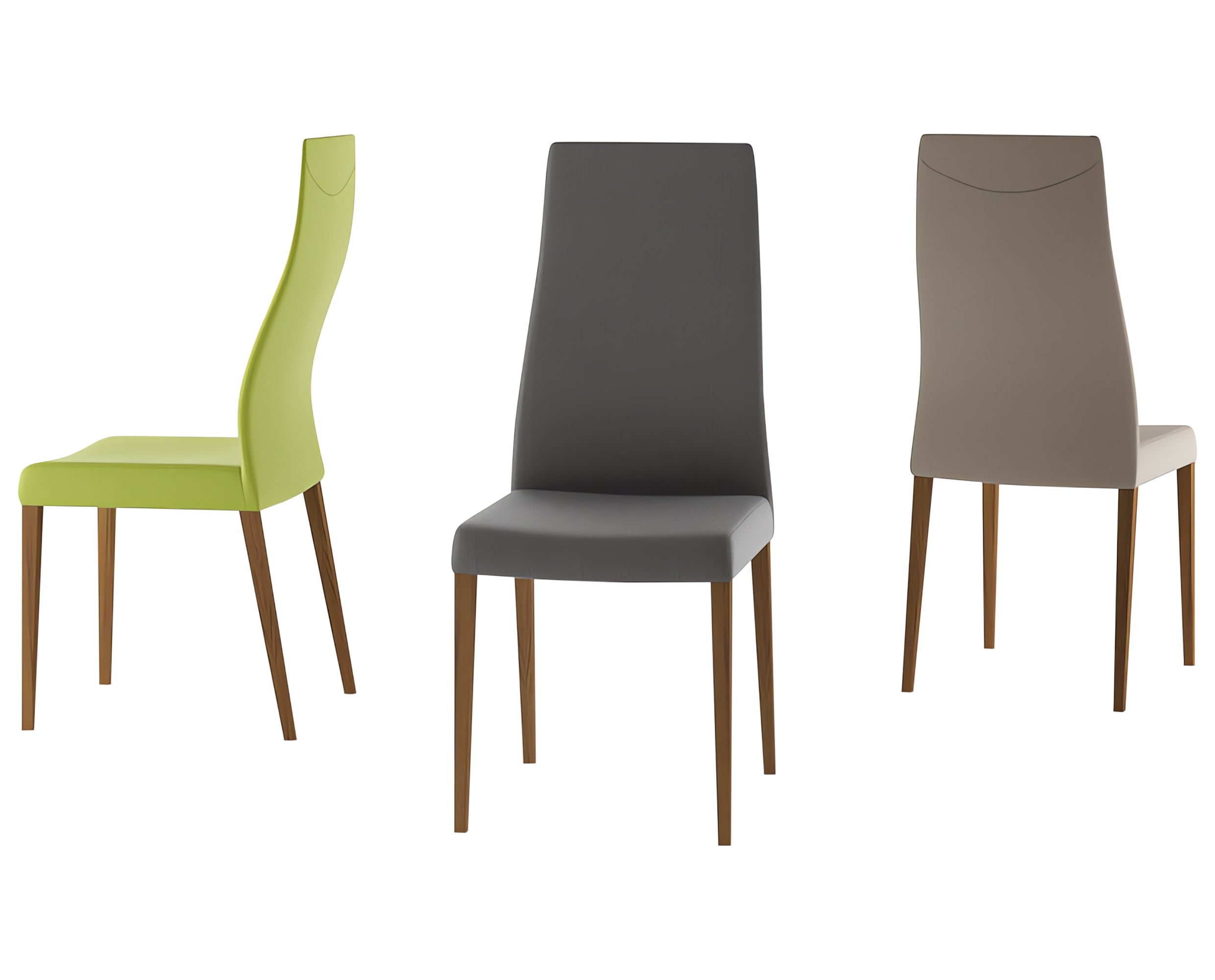 Matte Natural Teak with Grey Fabric | Mobican Dali Dining Chair | Valley Ridge Furniture