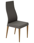 Matte Natural Teak with Grey Fabric | Mobican Dali Dining Chair | Valley Ridge Furniture