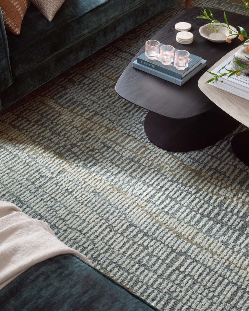 Elias Rug 02 | Ocean / Oatmeal