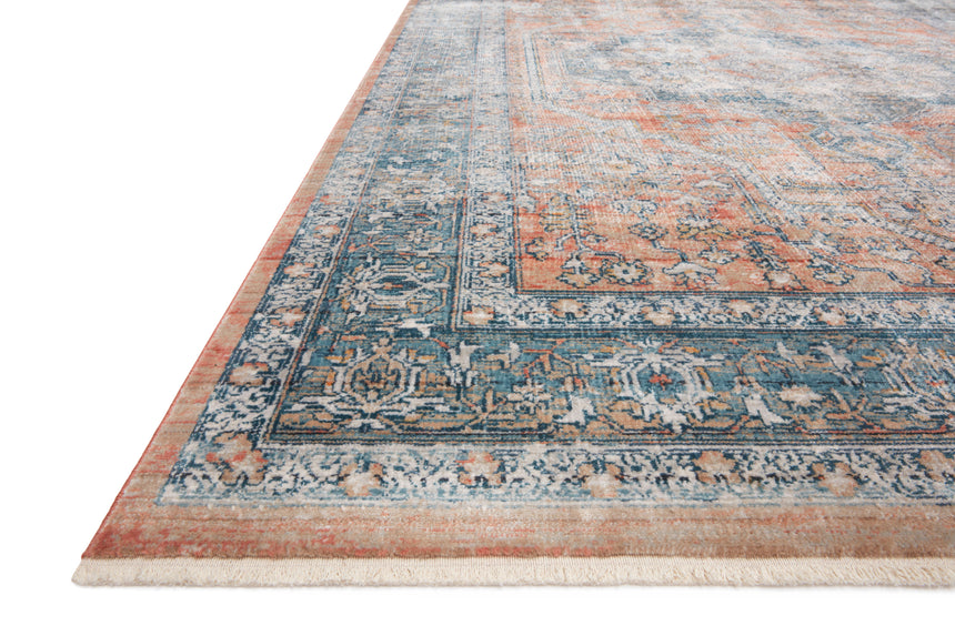 Elise Rug 01 | Coral / Blue