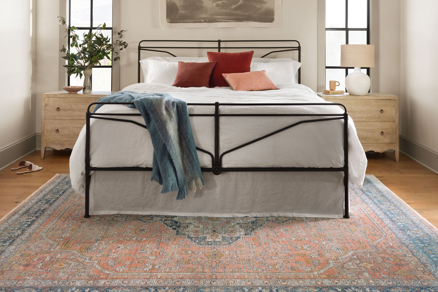 Elise Rug 01 | Coral / Blue