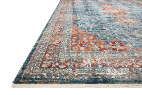 Elise Rug 05 | Navy / Red