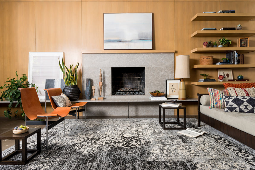 Emory Rug 01 | Black / Ivory