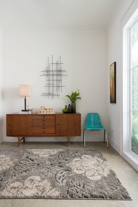 Enchant Rug 03 | Smoke / Beige