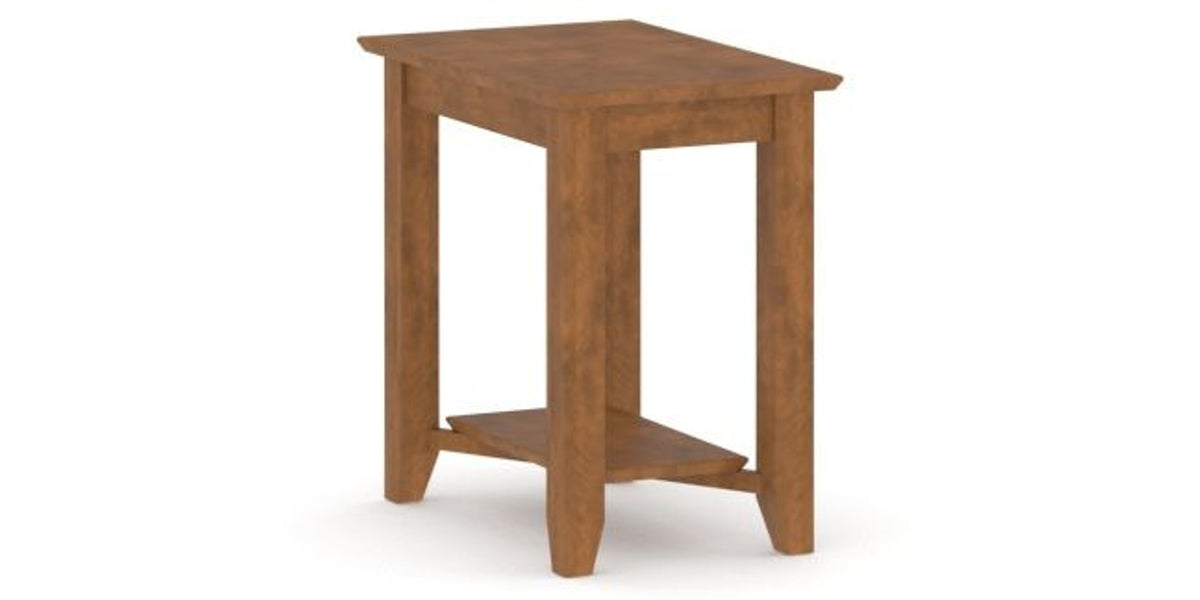 Canadel Accent Rectangular End Table 2416 in Oak Washed Birch with Matte Finish, three-quarter view