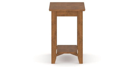 Canadel Accent Rectangular End Table 2416 in Oak Washed Birch with Matte Finish, side view