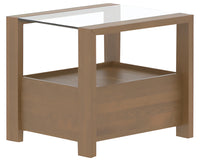 Oak Washed Birch with Matte Finish and CL Air Clear Glass | Canadel Accent 2421 End Table | Valley Ridge Furniture