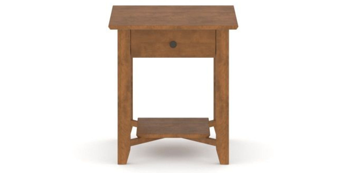 Canadel Accent Rectangular End Table 2422 EJ in Oak Washed, side view