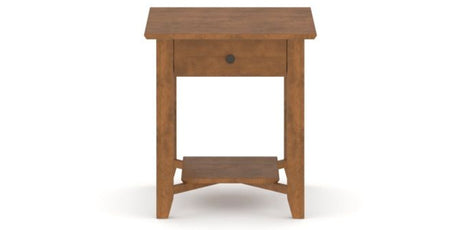 Canadel Accent Rectangular End Table 2422 EJ in Oak Washed, side view