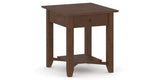 Canadel Accent Rectangular End Table 2422 EJ in 19 Cognac Washed, three-quarter view