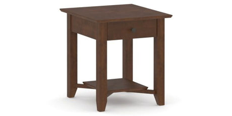 Canadel Accent Rectangular End Table 2422 EJ in 19 Cognac Washed, three-quarter view