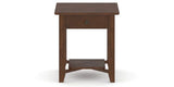 Canadel Accent Rectangular End Table 2422 EJ in 19 Cognac Washed, side view