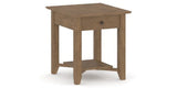 Canadel Accent Rectangular End Table 2422 EJ in 25 Pecan Washed, three-quarter view