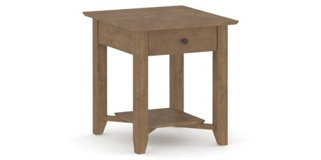 Canadel Accent Rectangular End Table 2422 EJ in 25 Pecan Washed, three-quarter view