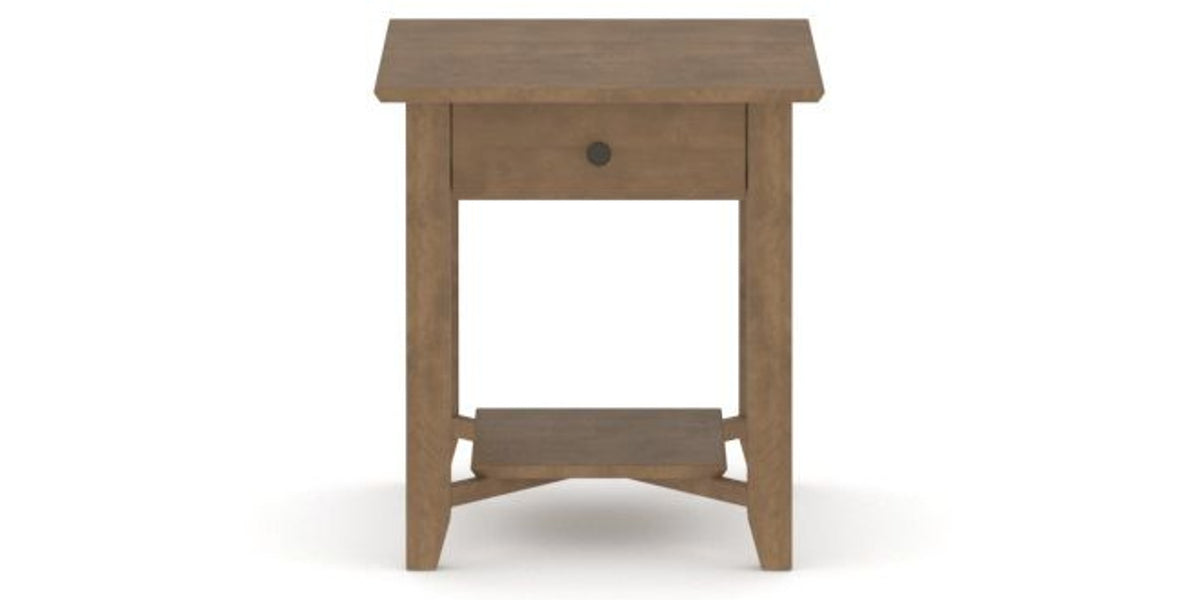 Canadel Accent Rectangular End Table 2422 EJ in 25 Pecan Washed, side view